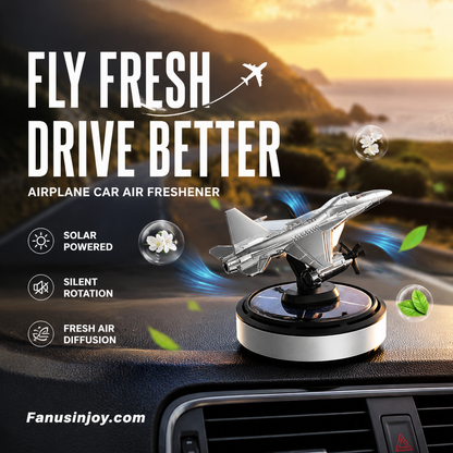 Solar Rotating Airplane Car Air Freshener & Diffuser Ornament