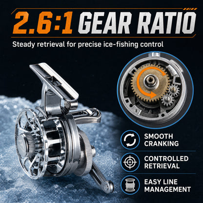 ✨Metal-plated ice fishing reel