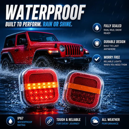 🚛 Wireless LED Trailer Lights – Easy Towing Light Setup