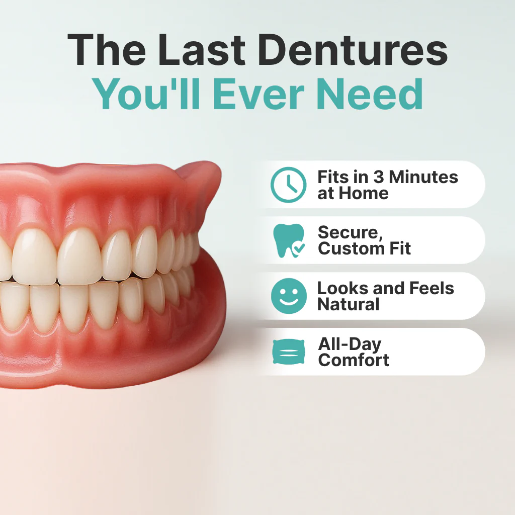 Realistic Upper & Lower Dentures - Natural-Looking Teeth Replacement