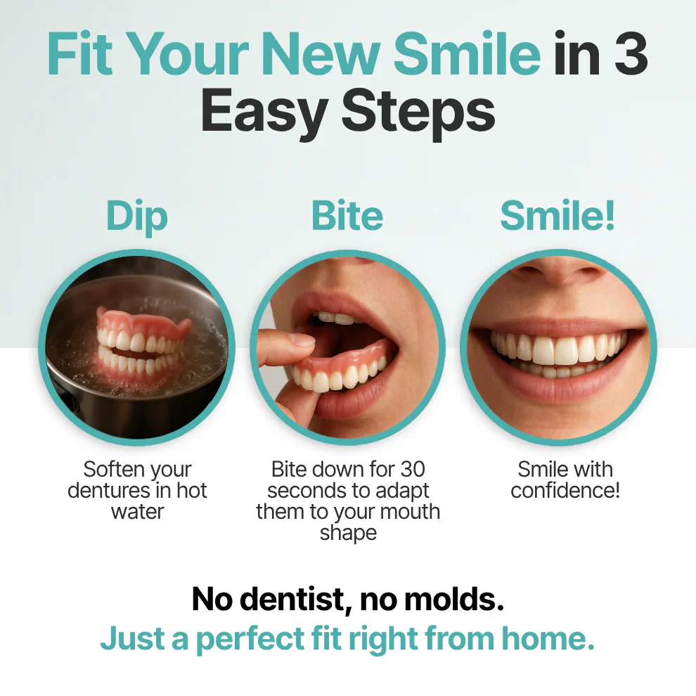 Realistic Upper & Lower Dentures - Natural-Looking Teeth Replacement