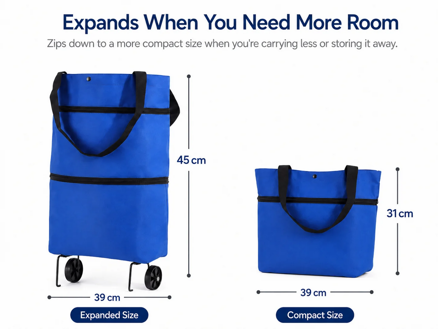 Portable Folding Bag with Wheels
