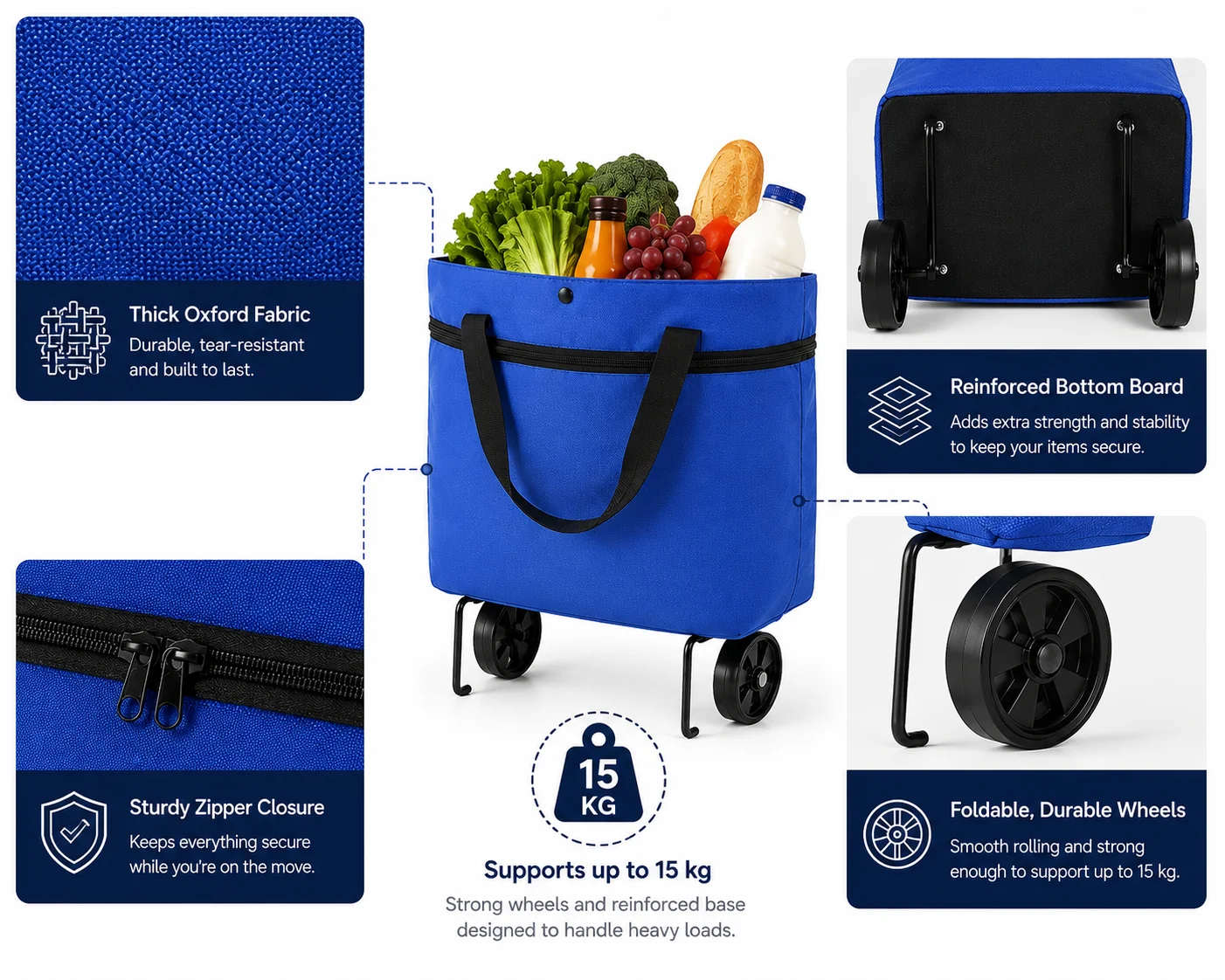 Portable Folding Bag with Wheels