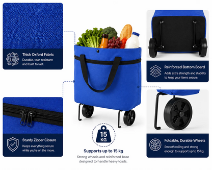 Portable Folding Bag with Wheels