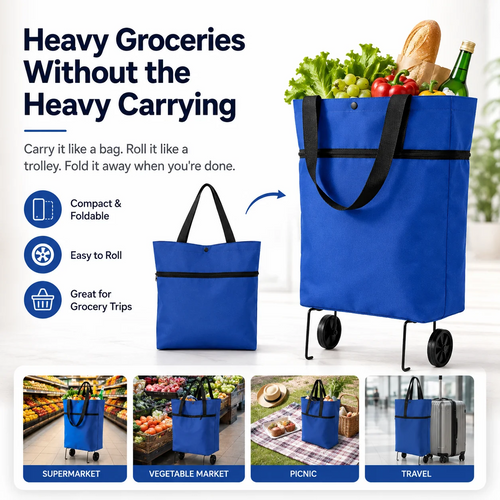 Portable Folding Bag with Wheels