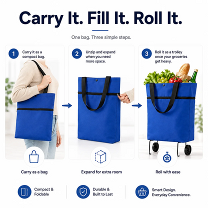 Portable Folding Bag with Wheels