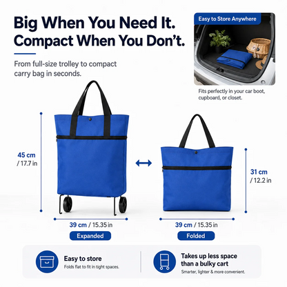 Portable Folding Bag with Wheels