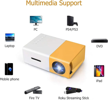 🎬 2026 Portable Mini Projector – USB-Powered, 5 Colors | Cozy Movie Nights