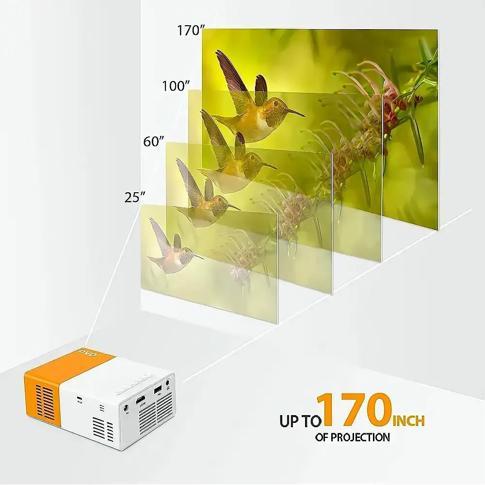 🎬 2026 Portable Mini Projector – USB-Powered, 5 Colors | Cozy Movie Nights
