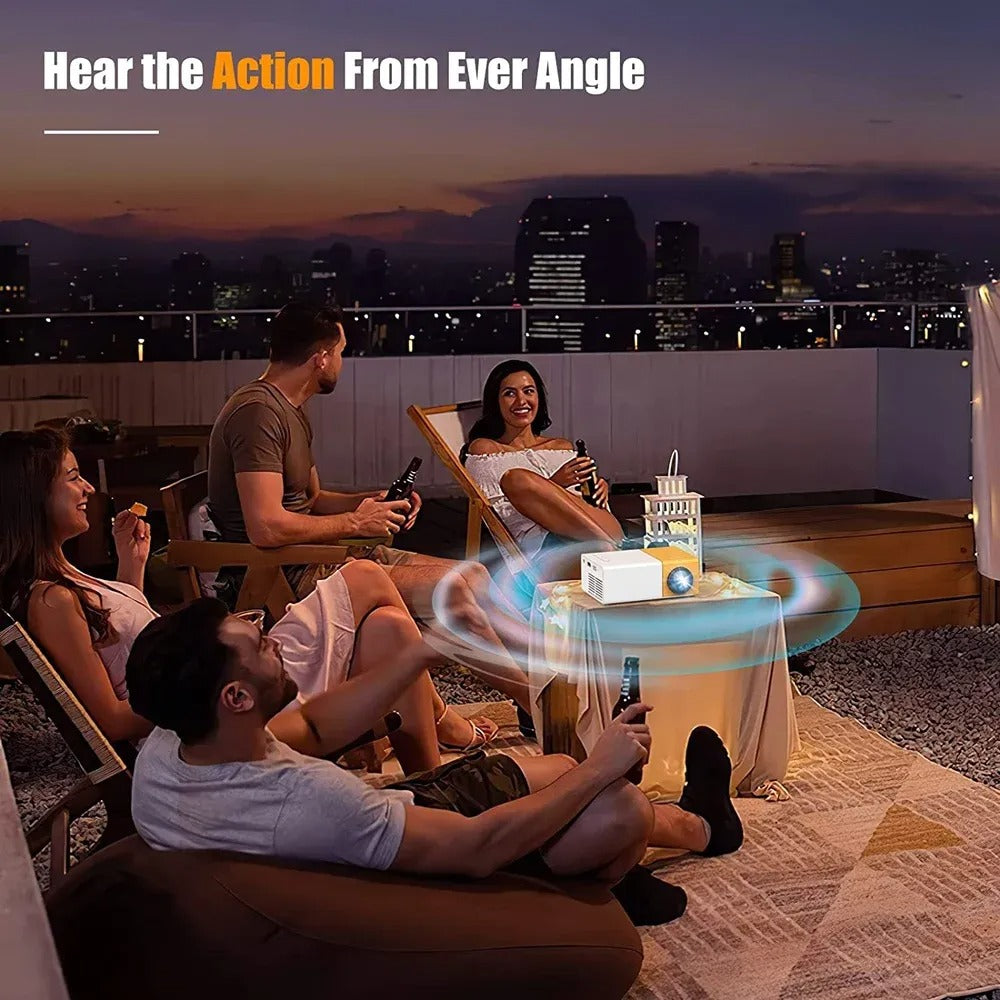 🎬 2026 Portable Mini Projector – USB-Powered, 5 Colors | Cozy Movie Nights