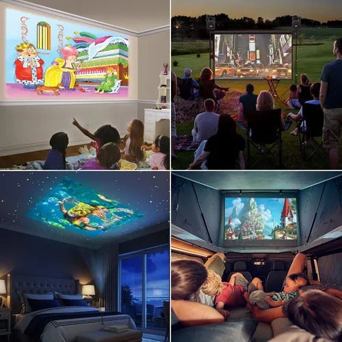 🎬 2026 Portable Mini Projector – USB-Powered, 5 Colors | Cozy Movie Nights