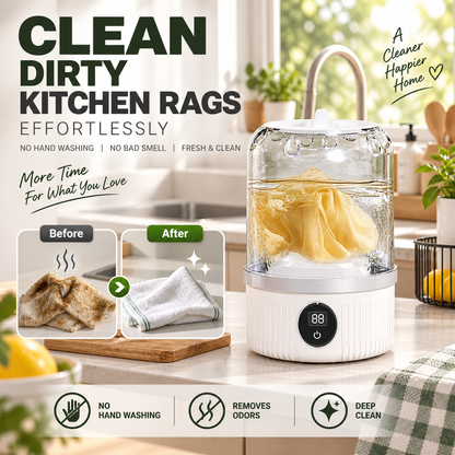 🧺 Cordless Mini Washing Machine – USB-C Rechargeable, 2 Wash Modes