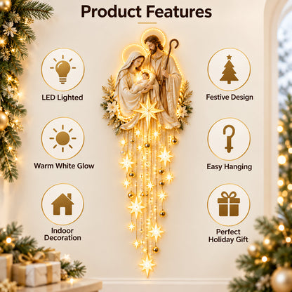 ✝️✨AuraNativity™ Cascading Lighted Wall Art – A Cascading Holiday Heirloom