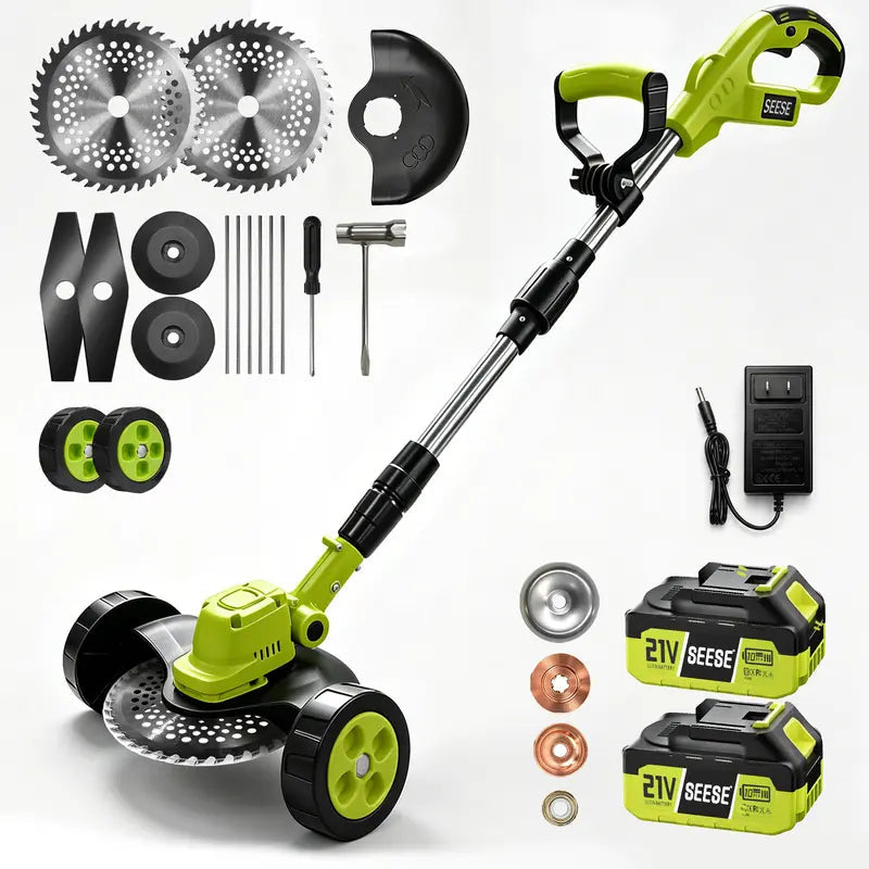 2026 Hot Sale 21V Cordless 3-in-1 Grass Trimmer, Edger & Mini Mower