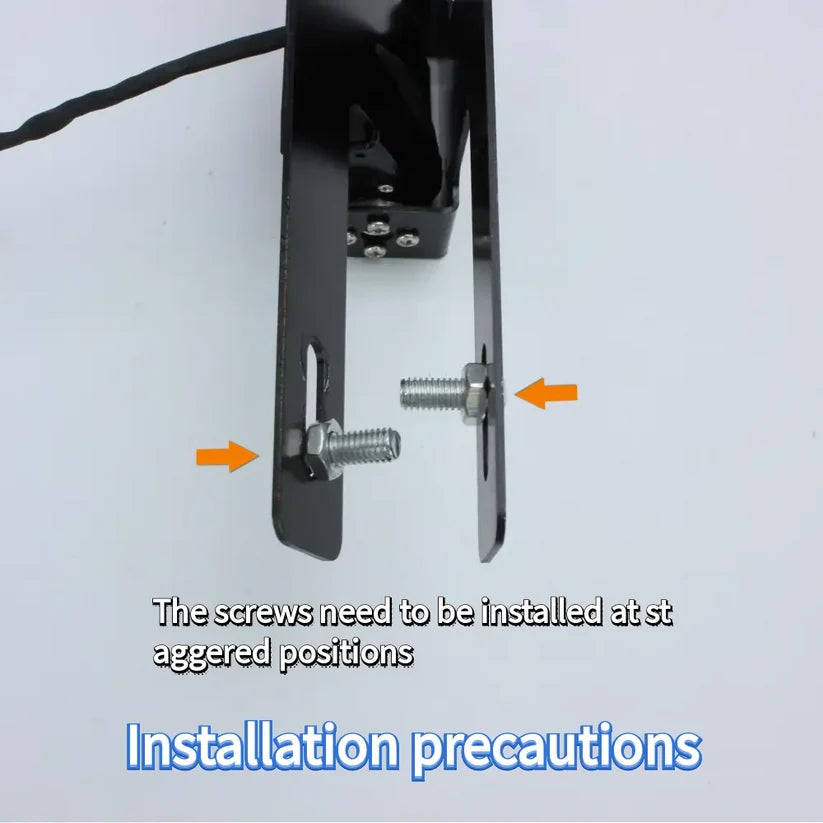 Motorcycle license plate bracket bolt installation detail
