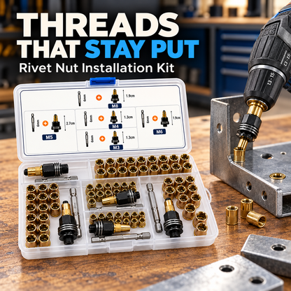 🧰Rivet Nut Tool Kit & Refill Packs | M3–M8 for Metal Repairs