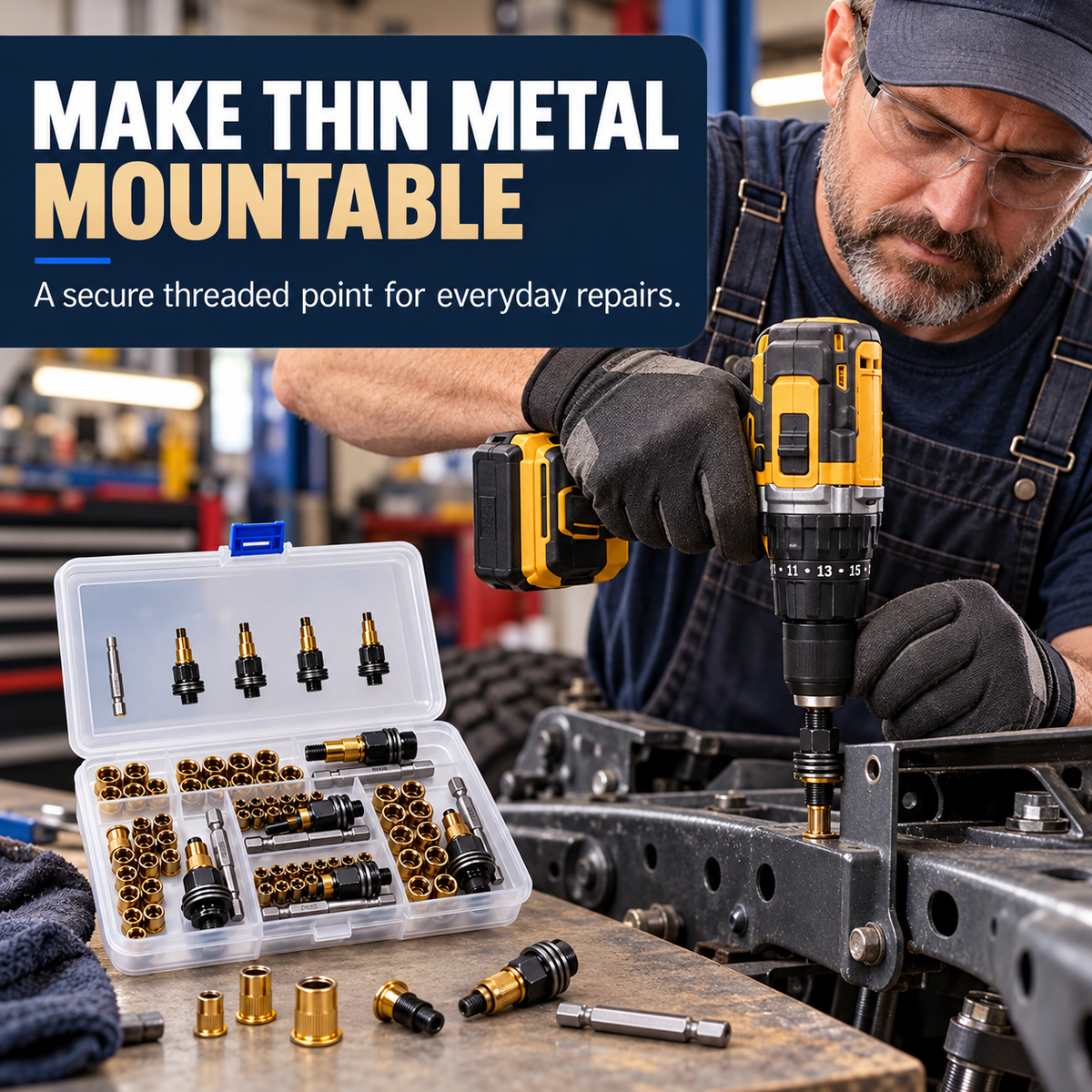 🧰Rivet Nut Tool Kit & Refill Packs | M3–M8 for Metal Repairs