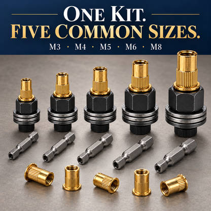 🧰Rivet Nut Tool Kit & Refill Packs | M3–M8 for Metal Repairs