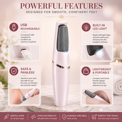 Rechargeable Electric Foot File Callus Remover with LED Display