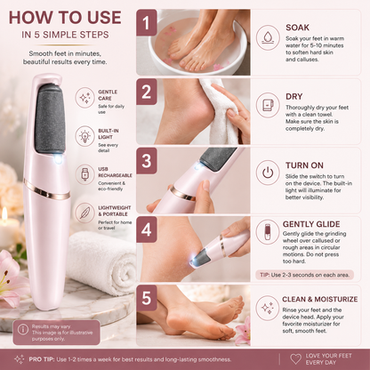 Rechargeable Electric Foot File Callus Remover with LED Display