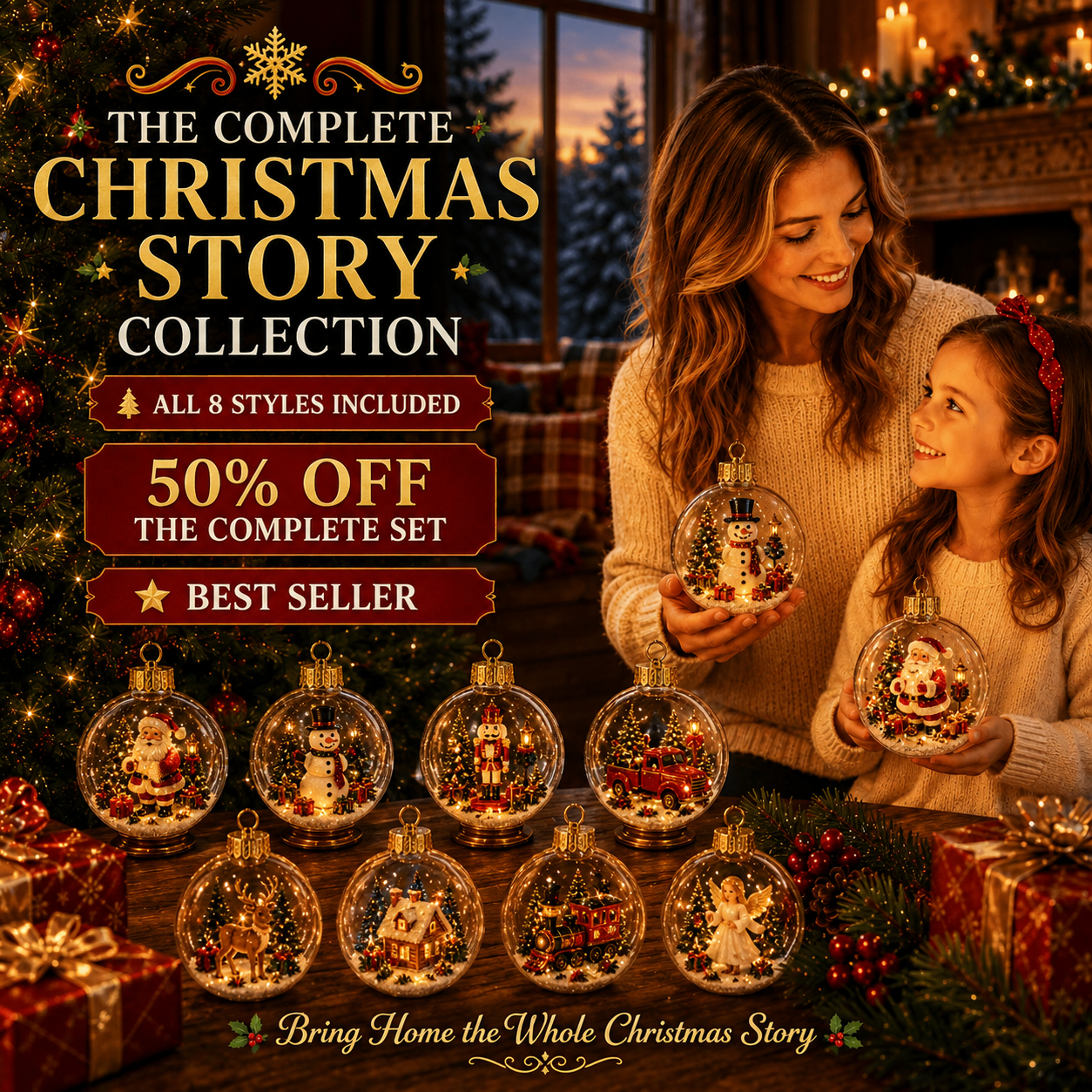 ✨Limited time 50% OFF -✨🎄 Glowing Christmas Story Ornament – Light-Up Mini Holiday Scene