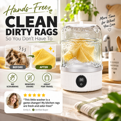 🧺 Cordless Mini Washing Machine – USB-C Rechargeable, 2 Wash Modes