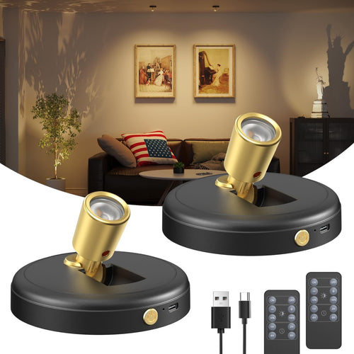 ✨ Rechargeable Wireless LED Spotlights – Instantly Elevate Any Corner