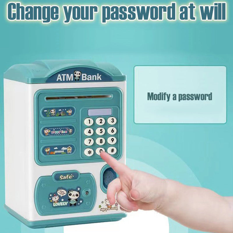 Kids Electronic Savings Bank – Auto Bill Intake, Password & Fingerprint Unlock