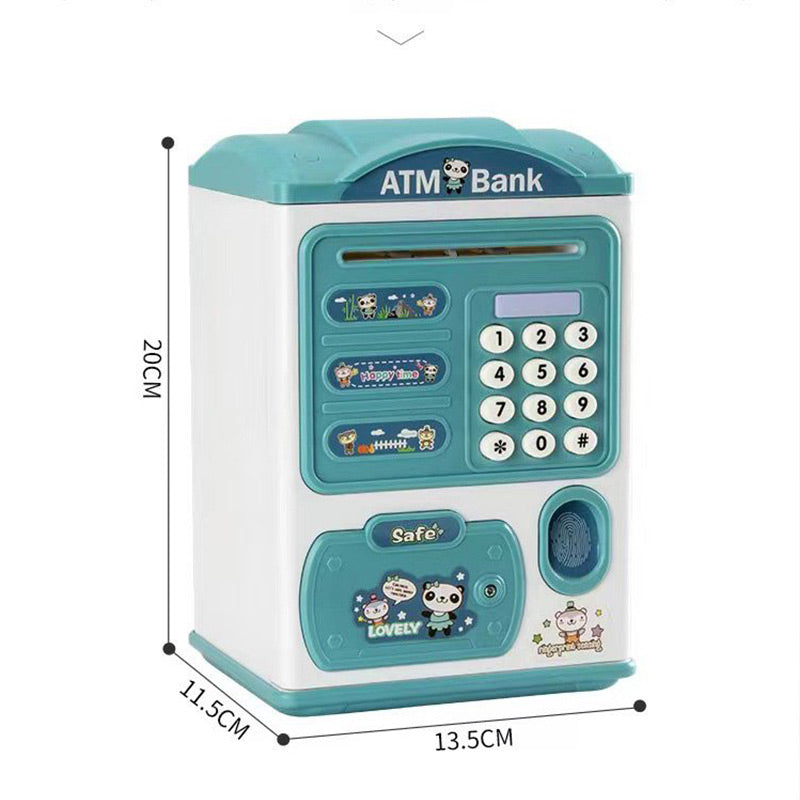 Kids Electronic Savings Bank – Auto Bill Intake, Password & Fingerprint Unlock