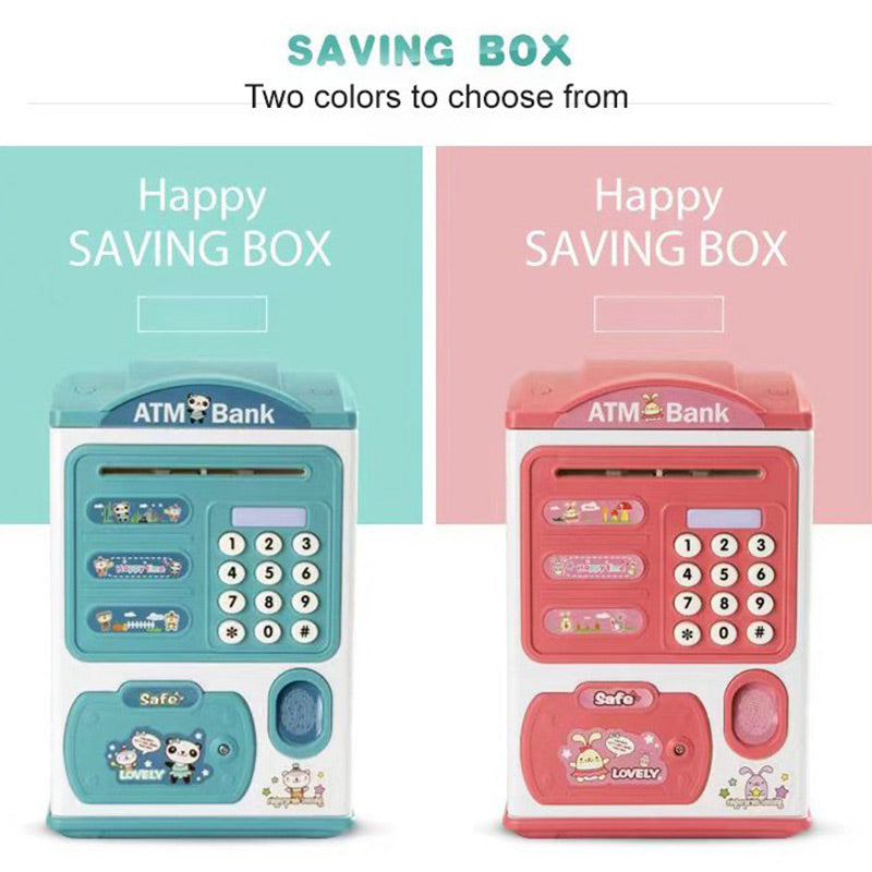 Kids Electronic Savings Bank – Auto Bill Intake, Password & Fingerprint Unlock