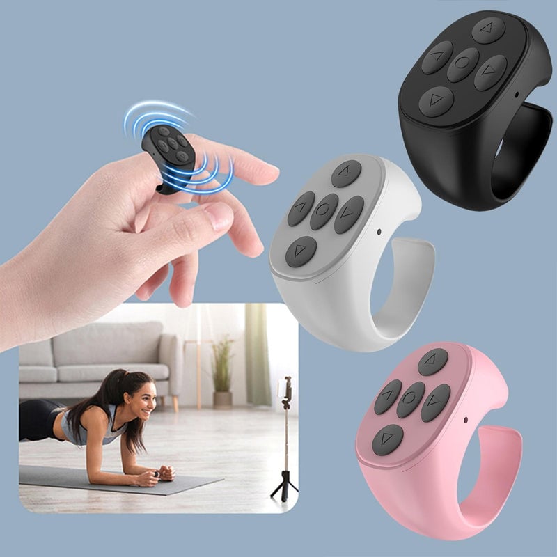 Scroll Without Touching Your Phone – Bluetooth Fingertip Remote Ring