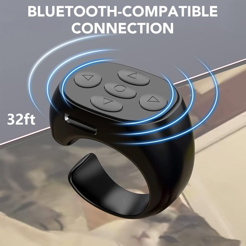 Scroll Without Touching Your Phone – Bluetooth Fingertip Remote Ring