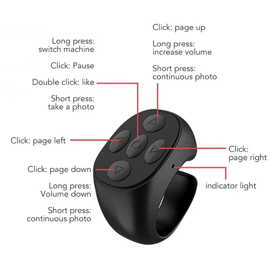 Scroll Without Touching Your Phone – Bluetooth Fingertip Remote Ring