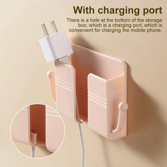 Compact Phone & Remote Organizer with Side Hooks