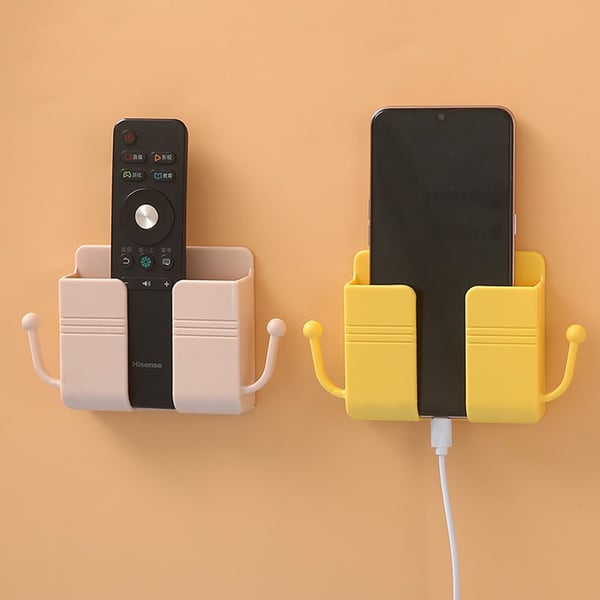 Compact Phone & Remote Organizer with Side Hooks