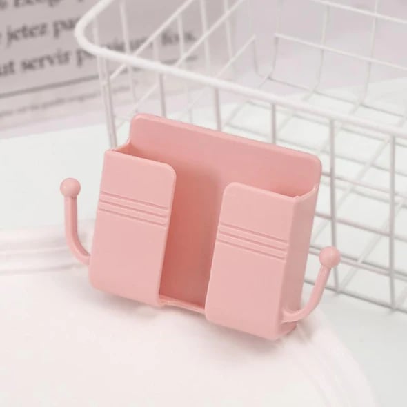 Compact Phone & Remote Organizer with Side Hooks