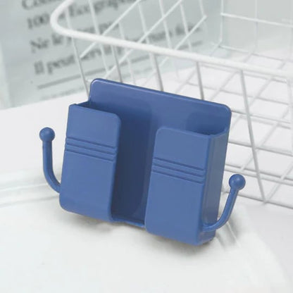 Compact Phone & Remote Organizer with Side Hooks