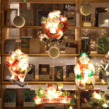 🎅Christmas Window Decoration Light – Warm White LED, 9 Shapes