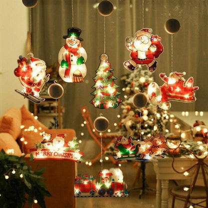 🎅Christmas Window Decoration Light – Warm White LED, 9 Shapes