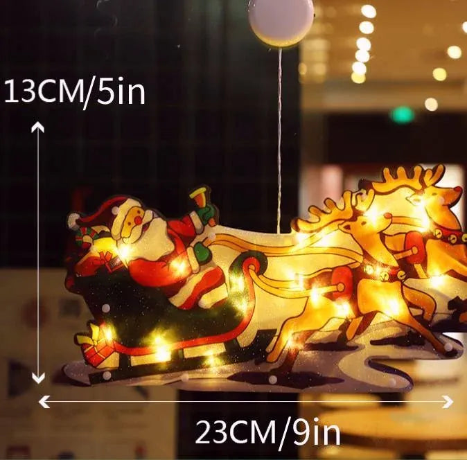 🎅Christmas Window Decoration Light – Warm White LED, 9 Shapes