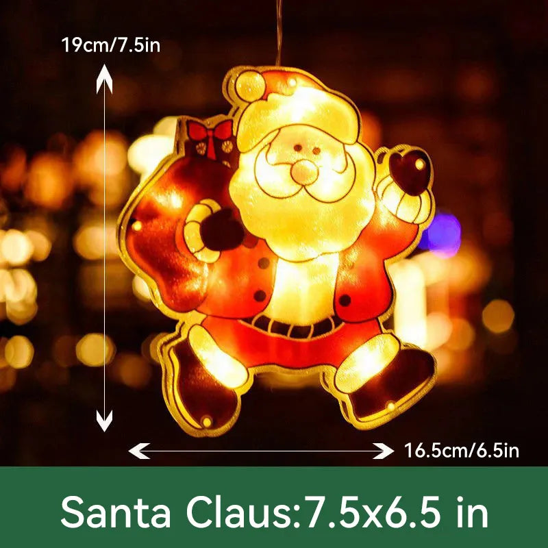 🎅Christmas Window Decoration Light – Warm White LED, 9 Shapes