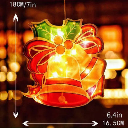 🎅Christmas Window Decoration Light – Warm White LED, 9 Shapes