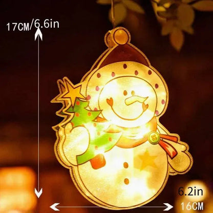 🎅Christmas Window Decoration Light – Warm White LED, 9 Shapes