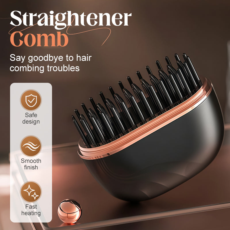 Mini Cordless Hair Straightening Comb – Quick Touch-Ups Anywhere