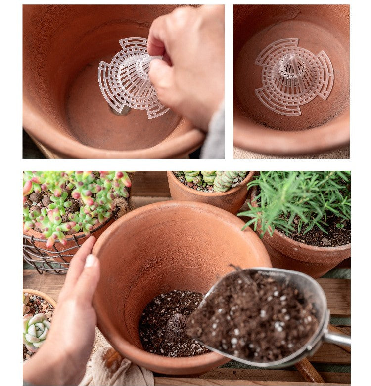 🪴20 Pcs Flower Pot Drainage Cone – Helps Keep Soil In & Water Flowing