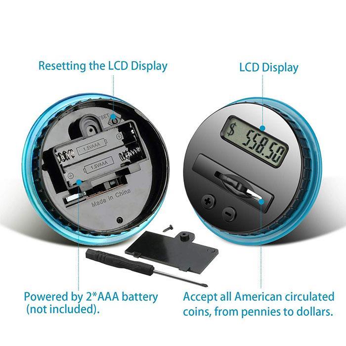 💰 50% OFF NOW! 📦Digital Coin Counter Money Jar – LCD Savings Bank