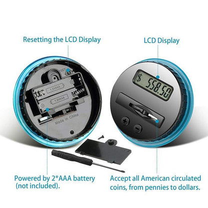 💰 50% OFF NOW! 📦Digital Coin Counter Money Jar – LCD Savings Bank