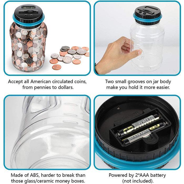 💰 50% OFF NOW! 📦Digital Coin Counter Money Jar – LCD Savings Bank