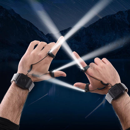💡 Rechargeable Hands-Free Finger Flashlight – 360° Adjustable LED Work Light