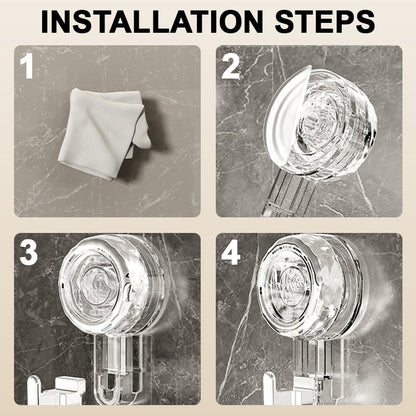 No-Drill Suction Hook – Press, Twist & Create Instant Hanging Space
